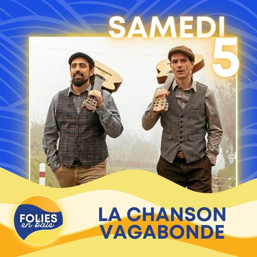 Visuel du groupe de chanson Française La Chanson Vagabonde le dimanche 6 août au festival Folies en Baie à Hillion