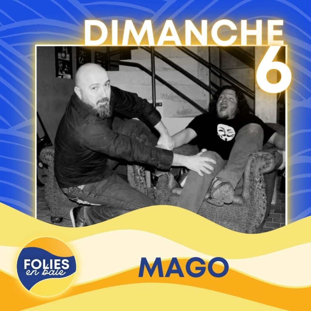 Visuel du groupe de chanson Française Mago le dimanche 6 août au festival Folies en Baie à Hillion